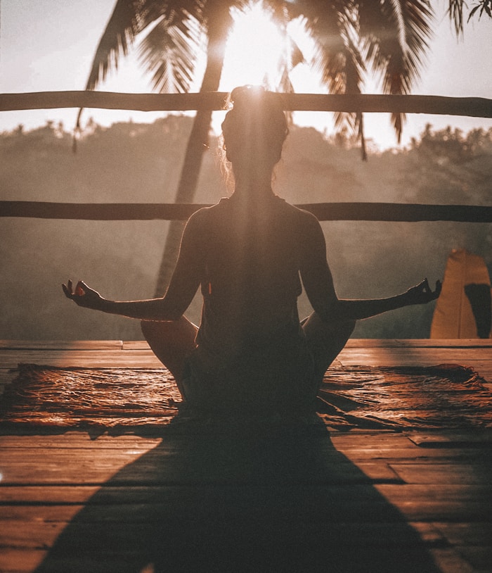 Sunrise yoga and meditation session